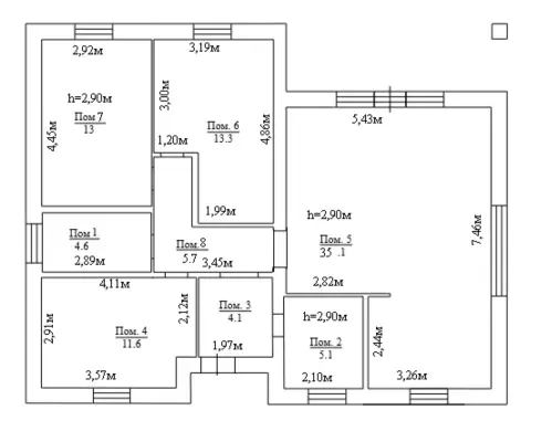 Дом, 97.7 м², продажа